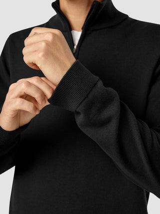 Everyday Knit Half Zip Black