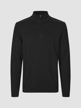 Everyday Knit Half Zip Black