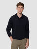 Everyday Knit Long Sleeve Polo Black