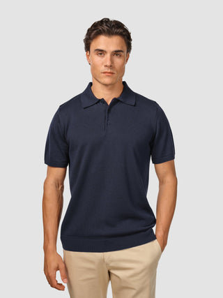 Everyday Knit Short Sleeve Polo Navy