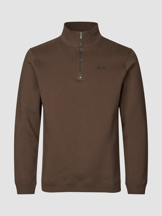 Everyday Half Zip Saddle Brown