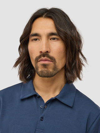 Evolve Pique Polo Navy