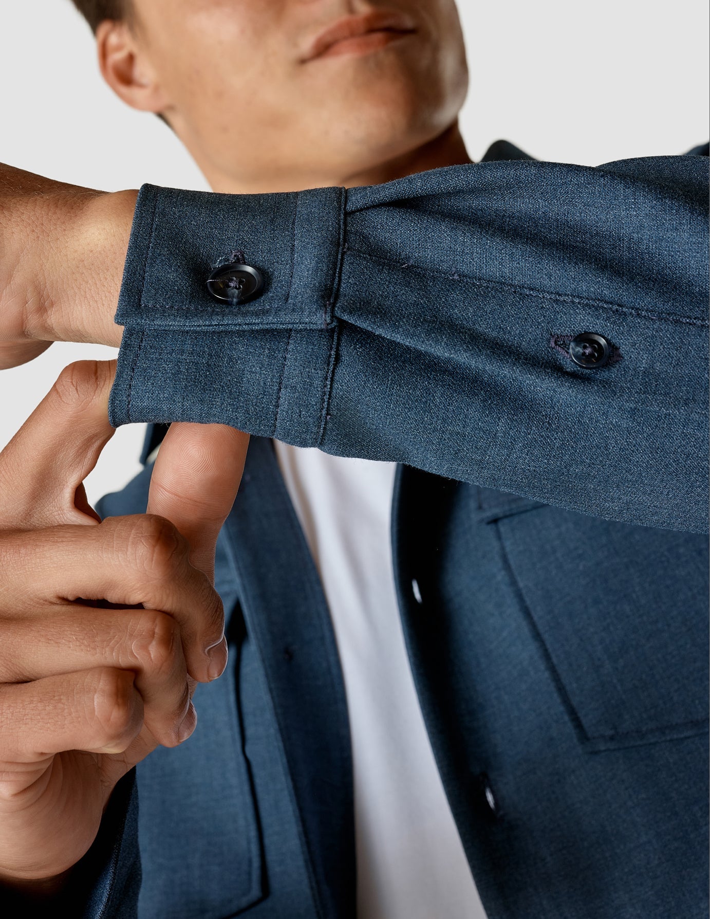 Heavy Edition Overshirt Deep Blue Melange