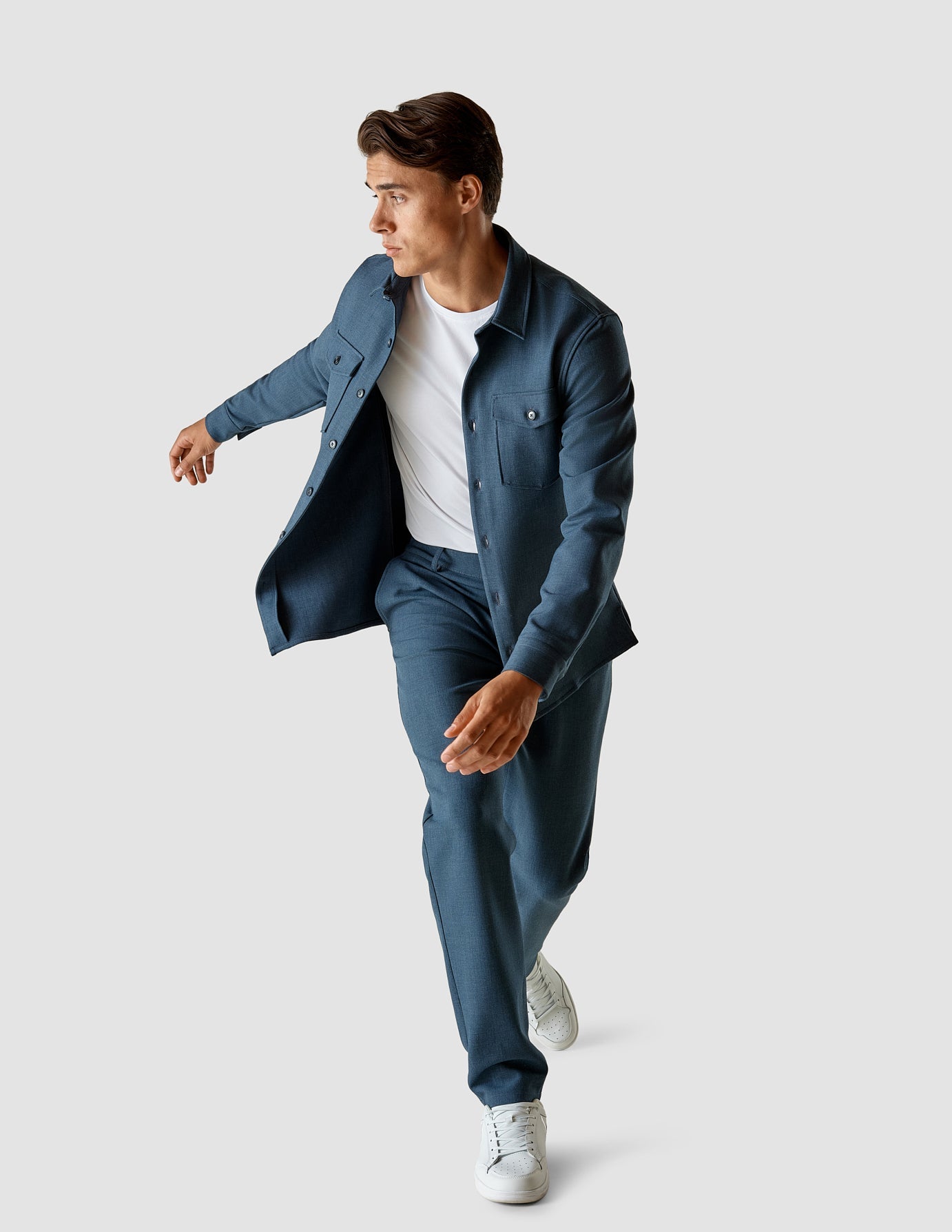 Heavy Edition Overshirt Deep Blue Melange