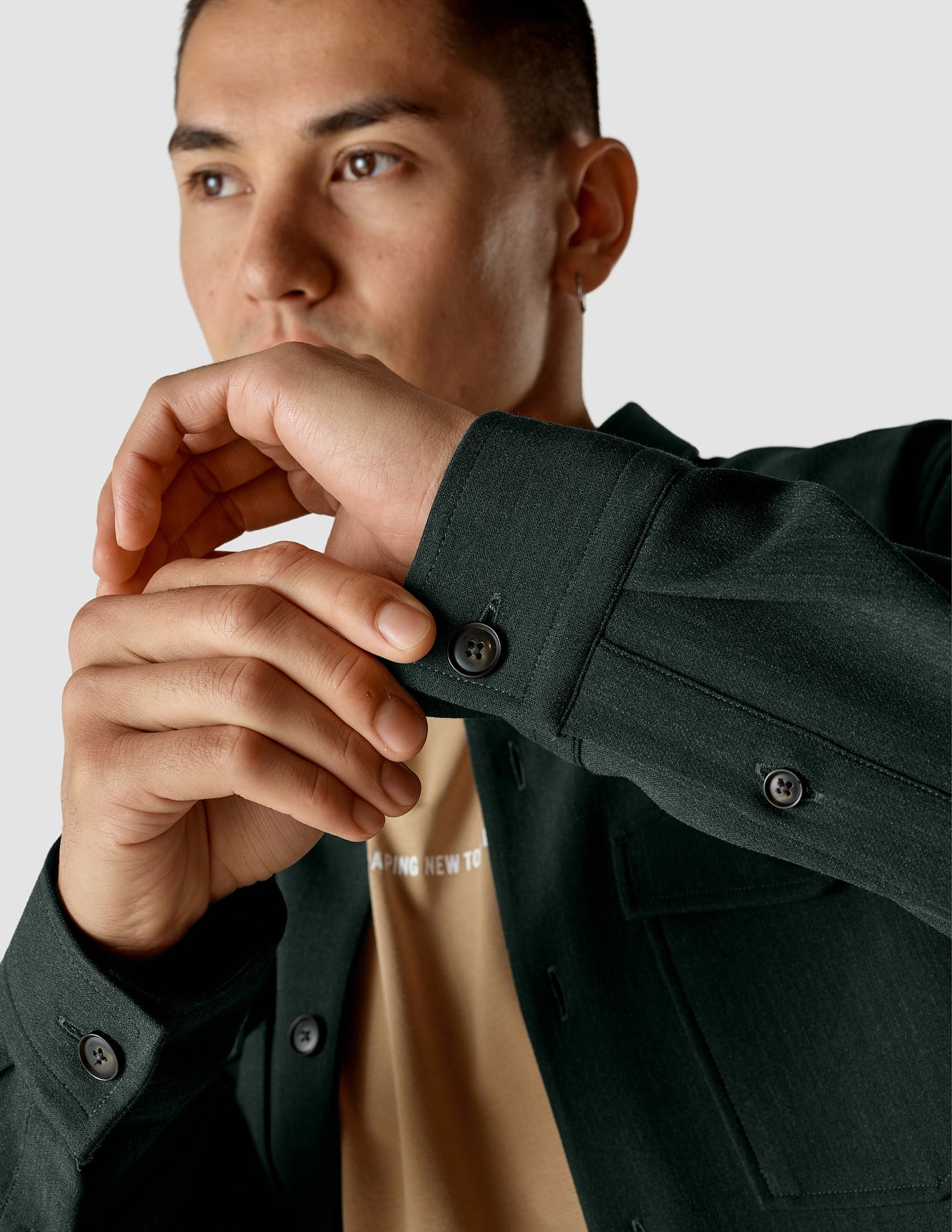 Heavy Edition Overshirt Deep Green Melange