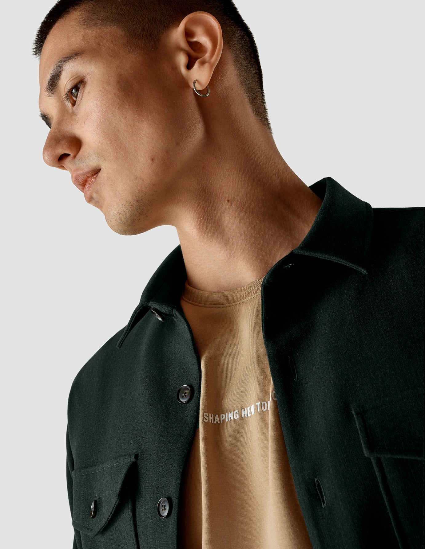 Heavy Edition Overshirt Deep Green Melange