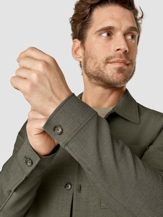 Heavy Edition Transitional Overshirt Remote Green Twill