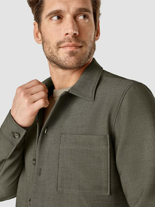 Heavy Edition Transitional Overshirt Remote Green Twill