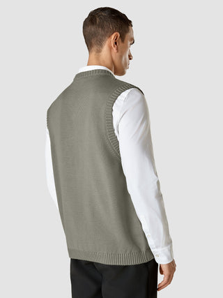 Heavy Knit Vest Stone Green