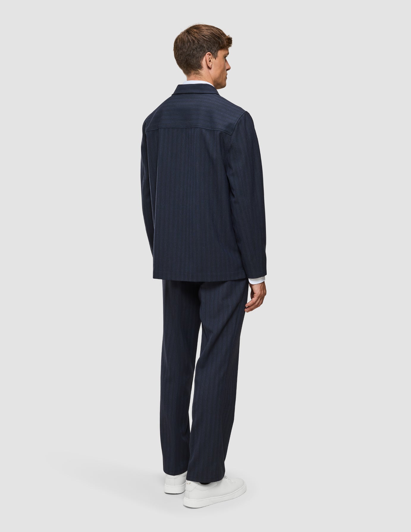 Heritage Overshirt Dark Navy Pinstripe