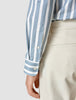Lightweight Classic Shirt Bold Stripes Light Blue Slim