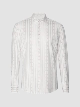 Lightweight Classic Shirt Earth Stripe Slim