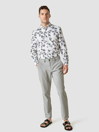 Lightweight Classic Shirt Navy Flower Slim