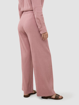 Women's Linen Pants Relaxed Dusty Cerise