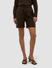 Women's Linen Shorts Relaxed Espresso