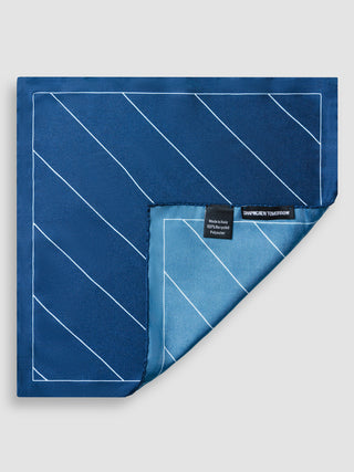 Pocket Square Navy Pinstripe