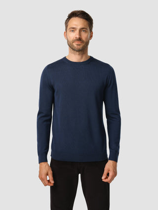 Premium Merino Crewneck Navy
