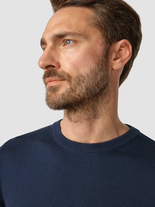 Premium Merino Crewneck Navy