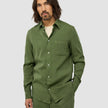 Refined Linen Long Sleeve Shirt Clover Green