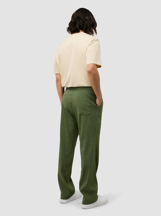 Refined Linen Pants Clover Green