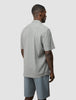 Refined Linen Bowling Short Sleeve Shirt Stone Grey