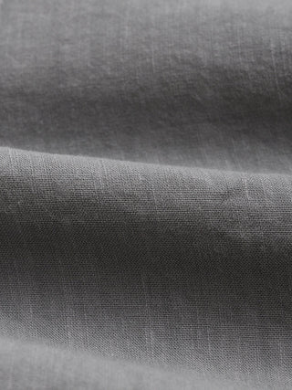 Refined Linen Bowling Short Sleeve Shirt Stone Grey