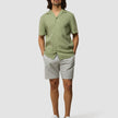 Refined Linen Bowling Short Sleeve Shirt Tea