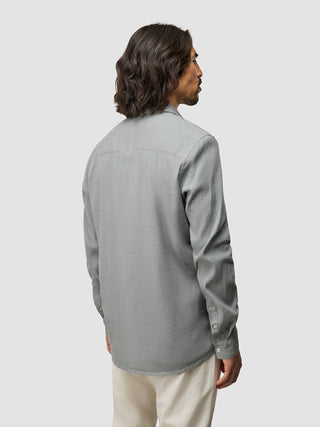 Refined Linen Long Sleeve Shirt Stone Grey