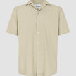 Refined Linen Bowling Short Sleeve Shirt Soft Sand