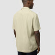 Refined Linen Bowling Short Sleeve Shirt Soft Sand