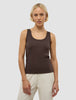 Women's Rib Tank Top Espresso