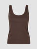 Women's Rib Tank Top Espresso