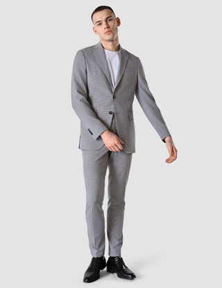 Essential Suit Pants Slim Duo Check Blue