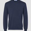 Seamless Premium Merino Knit Crewneck Dark Navy