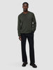 Seamless Premium Merino Knit Crewneck Green Night