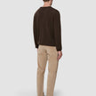 Seamless Premium Merino Knit Crewneck Saddle Brown
