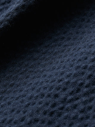 Seersucker Casual Shirt Dark Navy