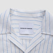 Seersucker Short Sleeve Shirt Blue Stripes