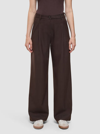 Serene Set Chocolate Herringbone Short Jacket Pants