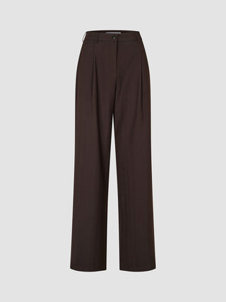 Serene Set Chocolate Herringbone Short Jacket Pants
