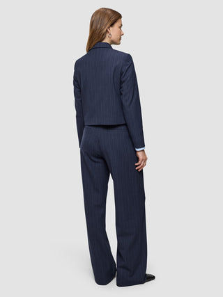 Serene Set Marine Pinstripe Short Jacket Pants