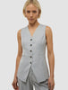 Women's Skye Long Vest Grey Pine Melange