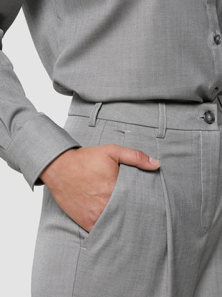 Women's Skye Pants Wide Mellow Beige Herringbone