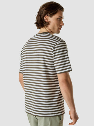 Striped Supima T-Shirt Box Fit Urban Green