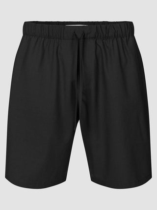 Tech Linen Elastic Shorts Black