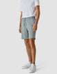 Tech Linen Elastic Shorts Light Blue