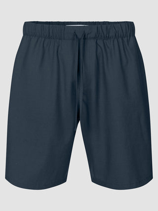 Tech Linen Elastic Shorts Navy