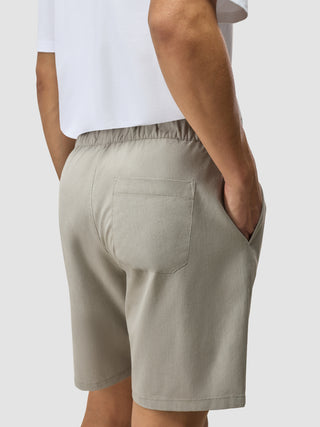 Tech Linen Elastic Shorts Raw Beige