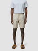 Tech Linen Elastic Shorts Sandshell Stripe