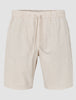 Tech Linen Elastic Shorts Sandshell Stripe